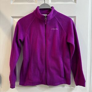 Columbia Fleece purple Zip Jacket Youth Girl’s Size L (14/16)